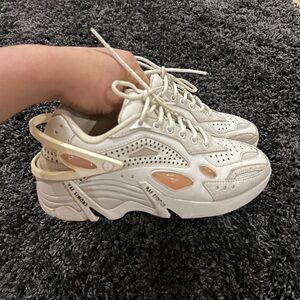 Raf Simons White and Tan Women's Sneakers